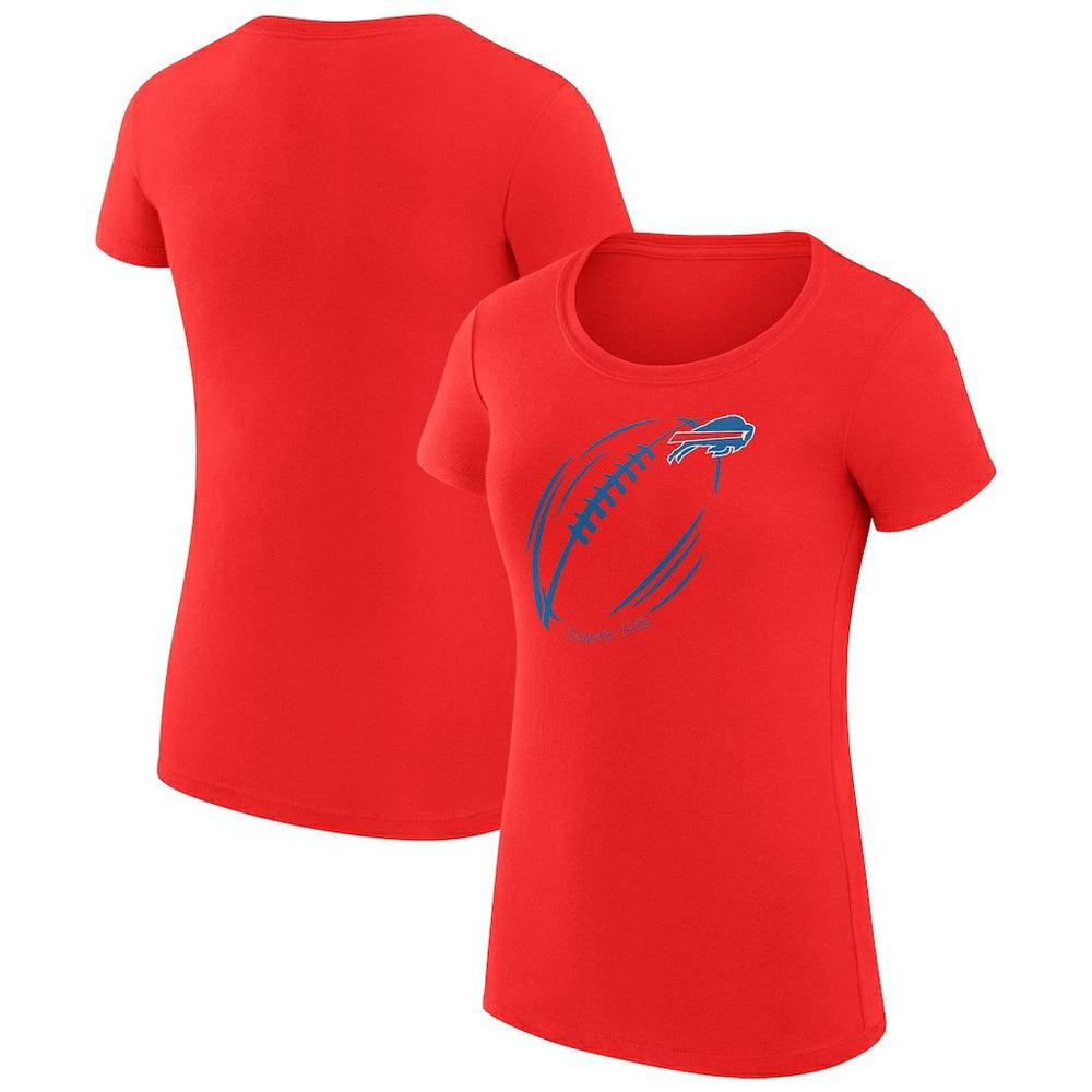 Buffalo Bills G-III 4Her by Carl Banks Women's Super-Slim Fit Lightweight Subtle Football T-Shirt Red | NFL