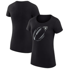 Las Vegas Raiders G-III 4Her by Carl Banks Women's Super-Slim Fit Lightweight Subtle Football T-Shirt Black | NFL