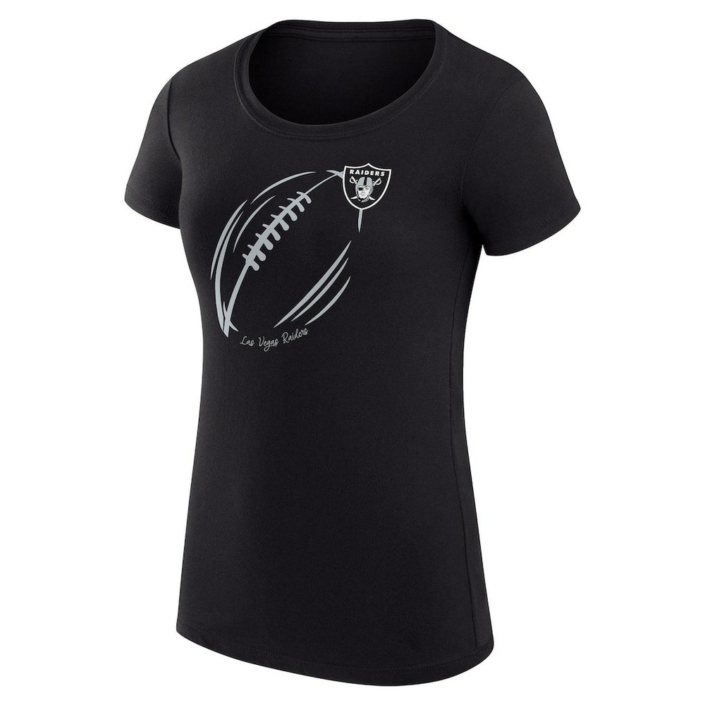 Las Vegas Raiders G-III 4Her by Carl Banks Women's Super-Slim Fit Lightweight Subtle Football T-Shirt Black | NFL