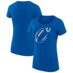 Indianapolis Colts G-III 4Her by Carl Banks Women's Super-Slim Fit Lightweight Subtle Football T-Shirt Royal | NFL
