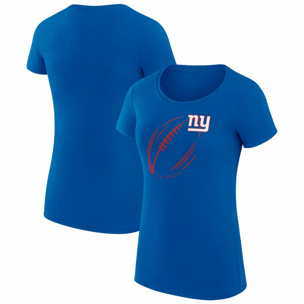 New York Giants G-III 4Her by Carl Banks Women's Super-Slim Fit Lightweight Subtle Football T-Shirt Royal | NFL