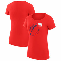 New York Giants G-III 4Her by Carl Banks Women's Super-Slim Fit Lightweight Subtle Football T-Shirt Red | NFL