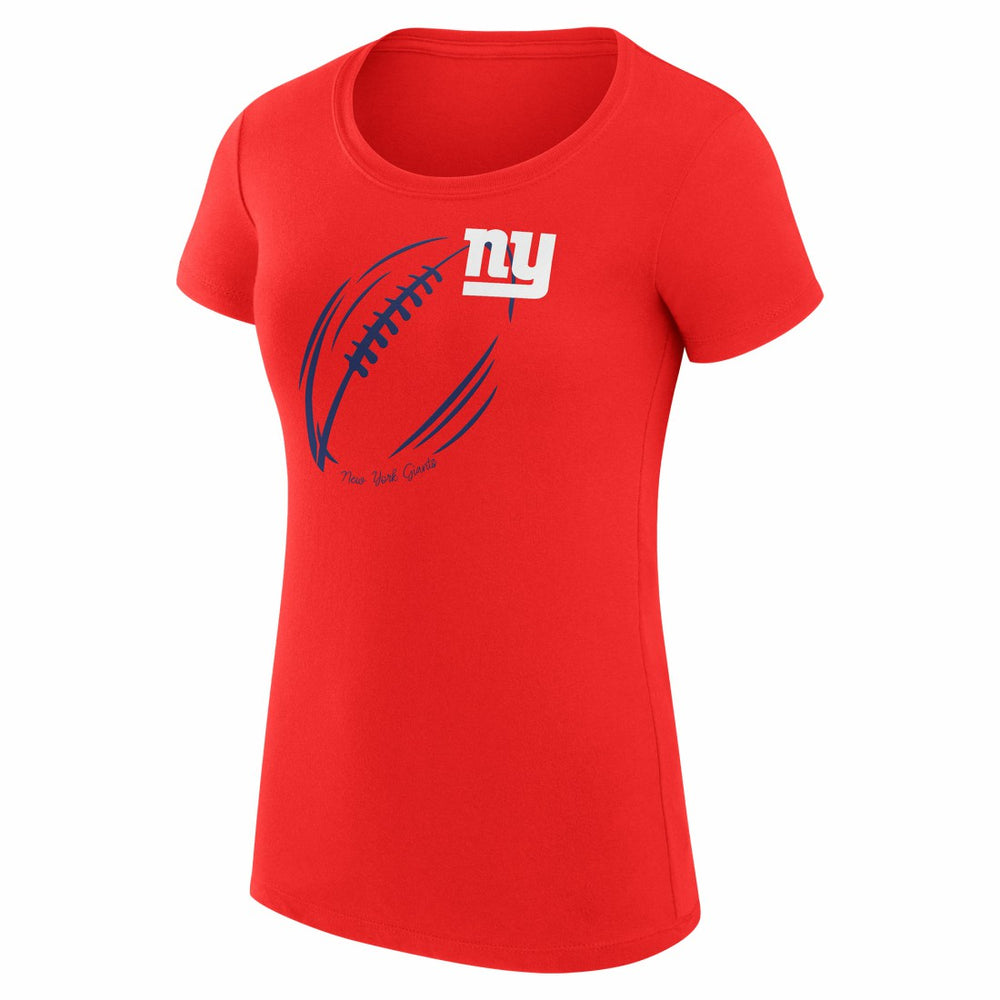New York Giants G-III 4Her by Carl Banks Women's Super-Slim Fit Lightweight Subtle Football T-Shirt Red | NFL