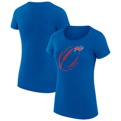 Buffalo Bills G-III 4Her by Carl Banks Women's Super-Slim Fit Lightweight Subtle Football T-Shirt Royal | NFL
