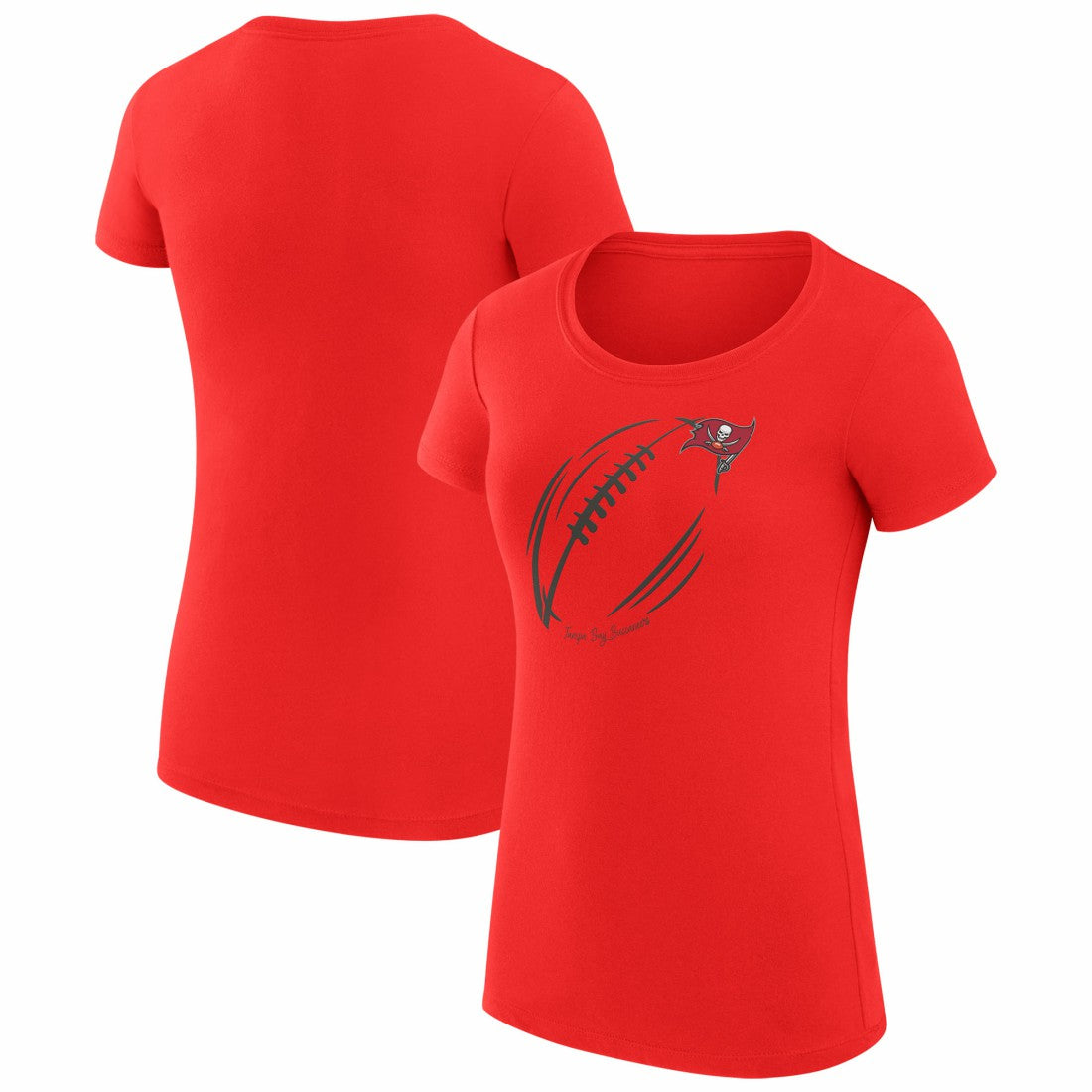 Tampa Bay Buccaneers G-III 4Her by Carl Banks Women's Super-Slim Fit Lightweight Subtle Football T-Shirt Red | NFL