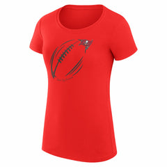 Tampa Bay Buccaneers G-III 4Her by Carl Banks Women's Super-Slim Fit Lightweight Subtle Football T-Shirt Red | NFL