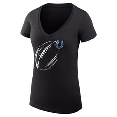 Indianapolis Colts G-III 4Her by Carl Banks Women's Super-Slim Fit Lightweight Subtle Football V-Neck T-Shirt Black | NFL