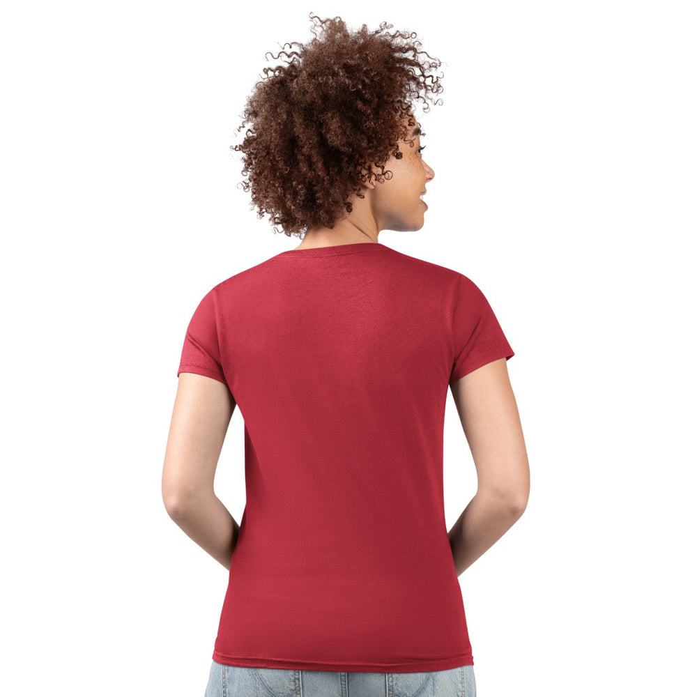 Houston Texans G-III 4Her by Carl Banks Women's Super-Slim Fit Lightweight Subtle Football V-Neck T-Shirt Red | NFL