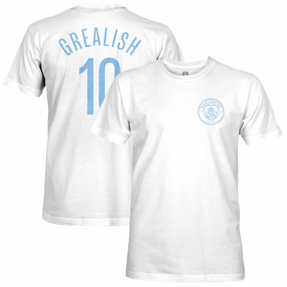 Jack Grealish Manchester City 1863FC Player T-Shirt White - FIFA World CUP