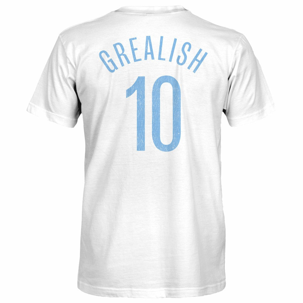 Jack Grealish Manchester City 1863FC Player T-Shirt White - FIFA World CUP