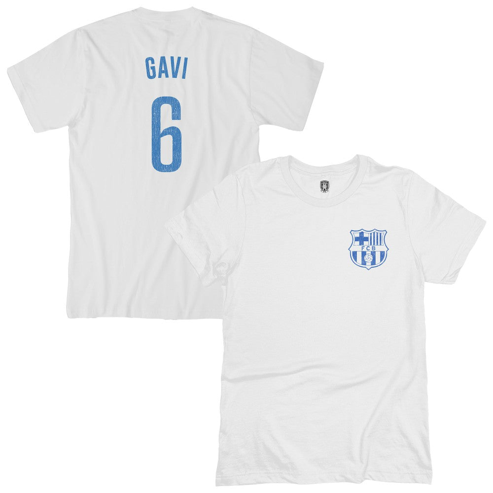 Gavi Barcelona 1863FC Player T-Shirt White - FIFA World CUP