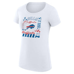 Buffalo Bills G-III 4Her by Carl Banks Women's Super-Slim Fit Lightweight Collage Team T-Shirt White | NFL