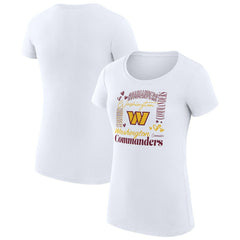Washington Commanders G-III 4Her by Carl Banks Women's Super-Slim Fit Lightweight Collage Team T-Shirt White | NFL