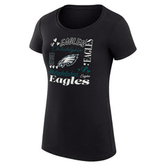 Philadelphia Eagles G-III 4Her by Carl Banks Women's Super-Slim Fit Lightweight Collage Team T-Shirt Black | NFL