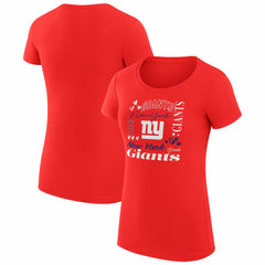 New York Giants G-III 4Her by Carl Banks Women's Super-Slim Fit Lightweight Collage Team T-Shirt Red | NFL