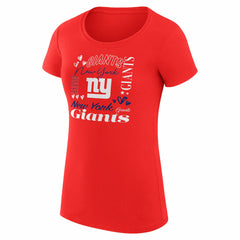 New York Giants G-III 4Her by Carl Banks Women's Super-Slim Fit Lightweight Collage Team T-Shirt Red | NFL