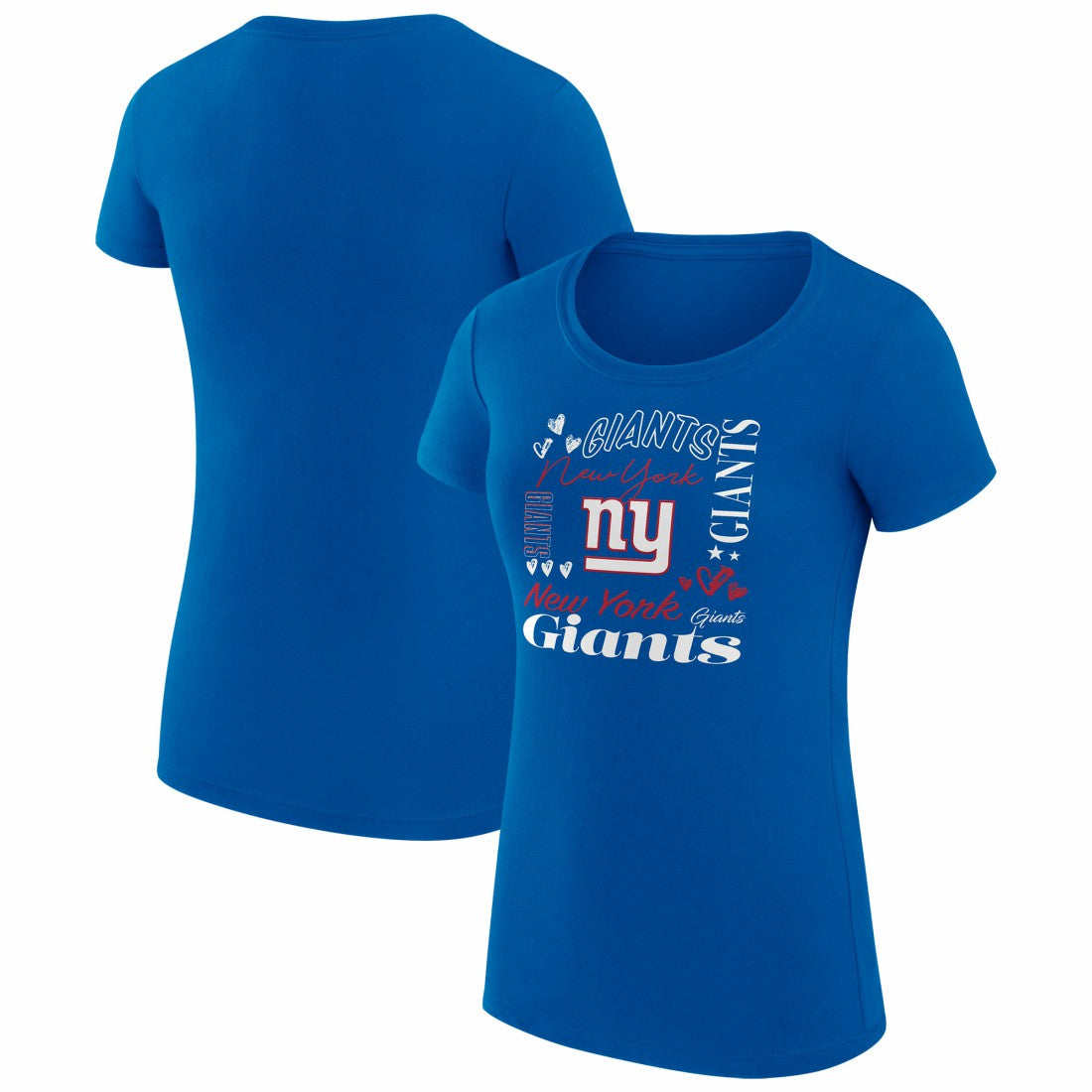 New York Giants G-III 4Her by Carl Banks Women's Super-Slim Fit Lightweight Collage Team T-Shirt Royal | NFL