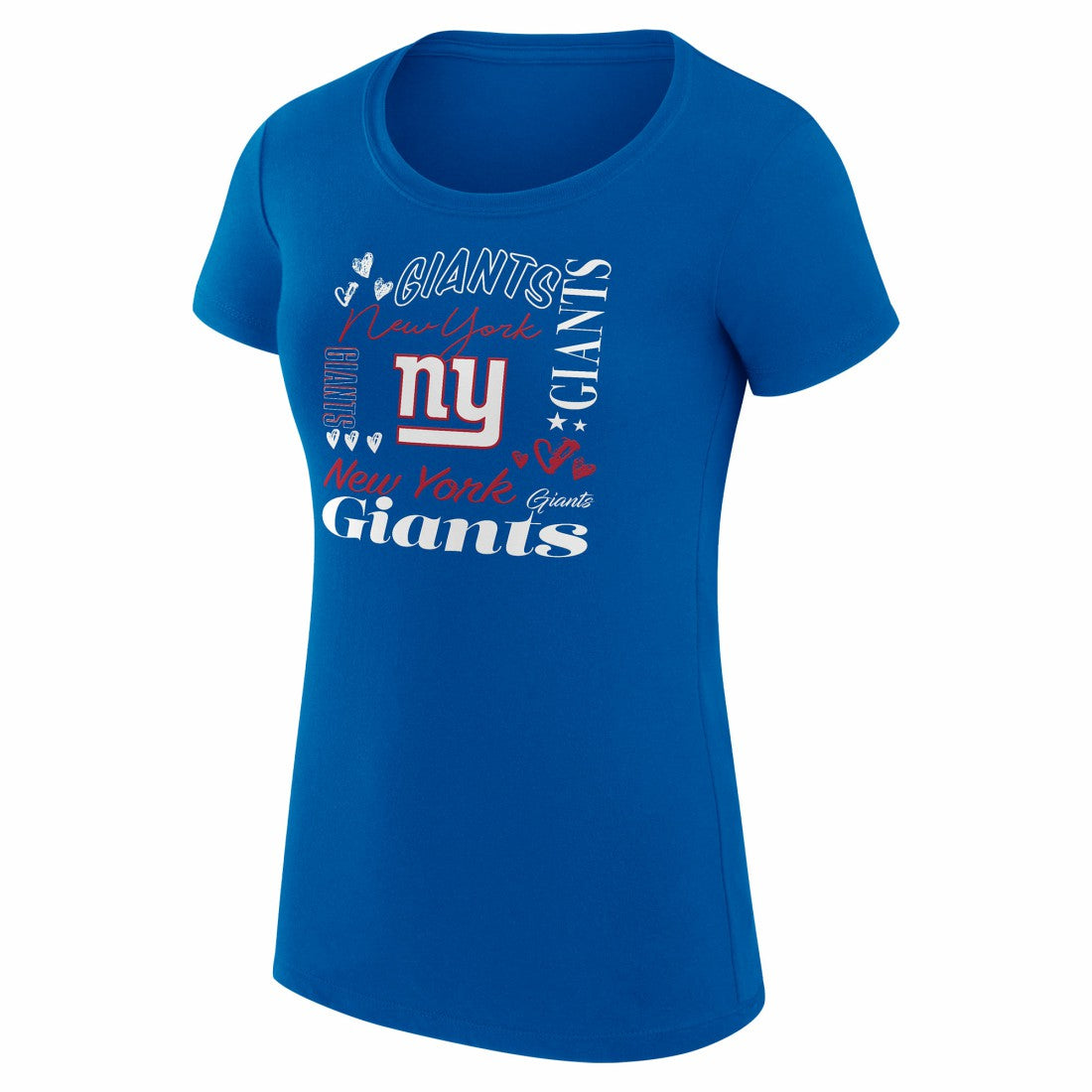 New York Giants G-III 4Her by Carl Banks Women's Super-Slim Fit Lightweight Collage Team T-Shirt Royal | NFL