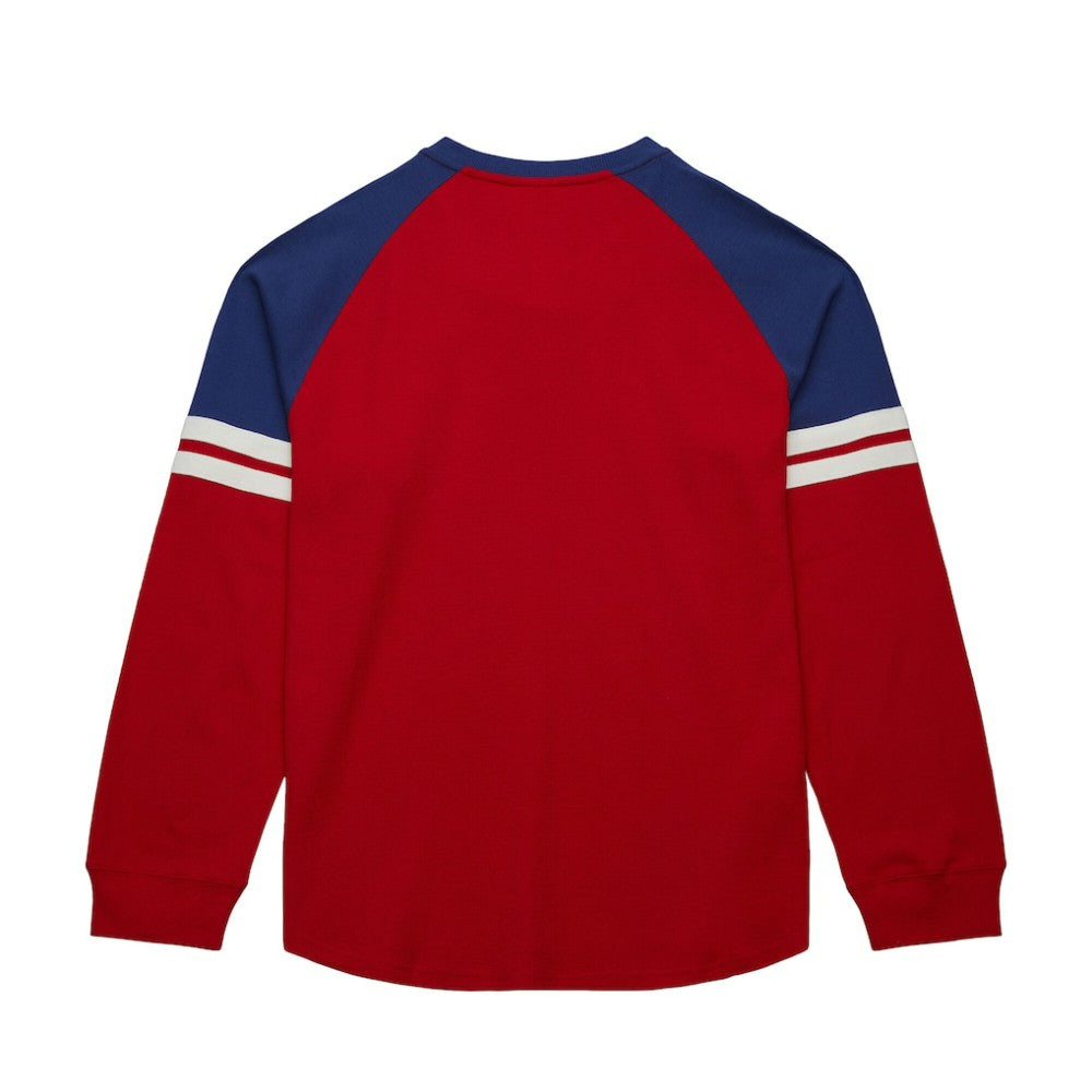 New York Rangers Mitchell & Ness Thermal Henley Long Sleeve T-Shirt - Red - NHL