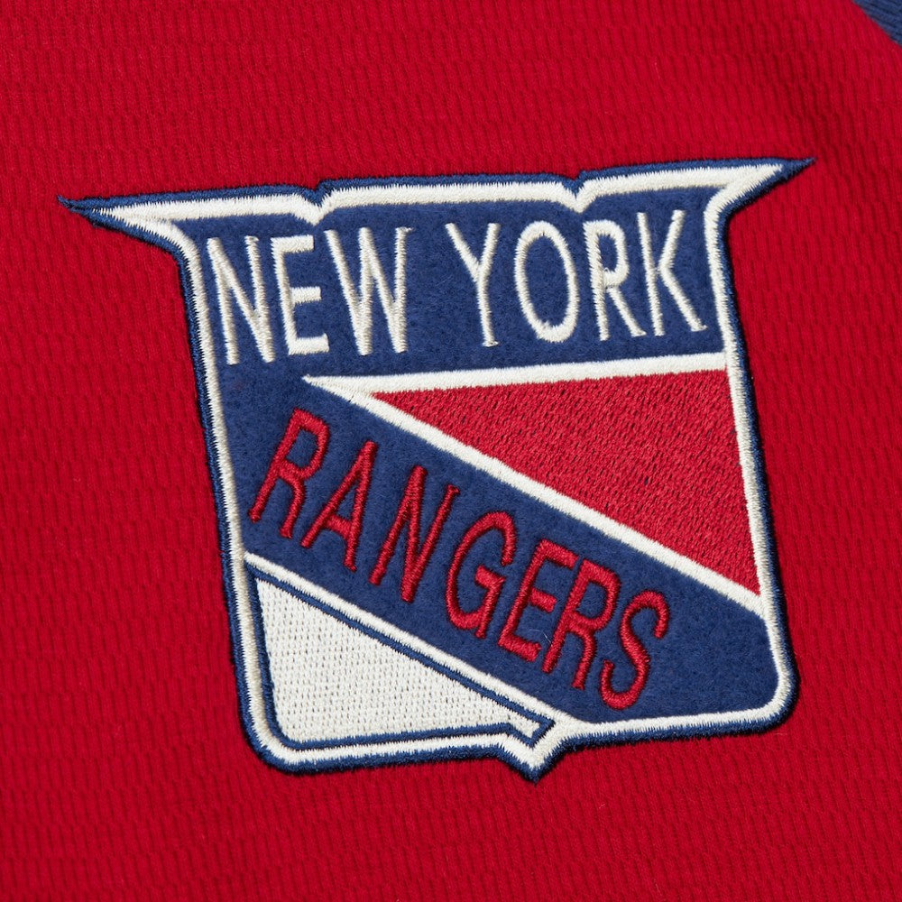 New York Rangers Mitchell & Ness Thermal Henley Long Sleeve T-Shirt - Red - NHL