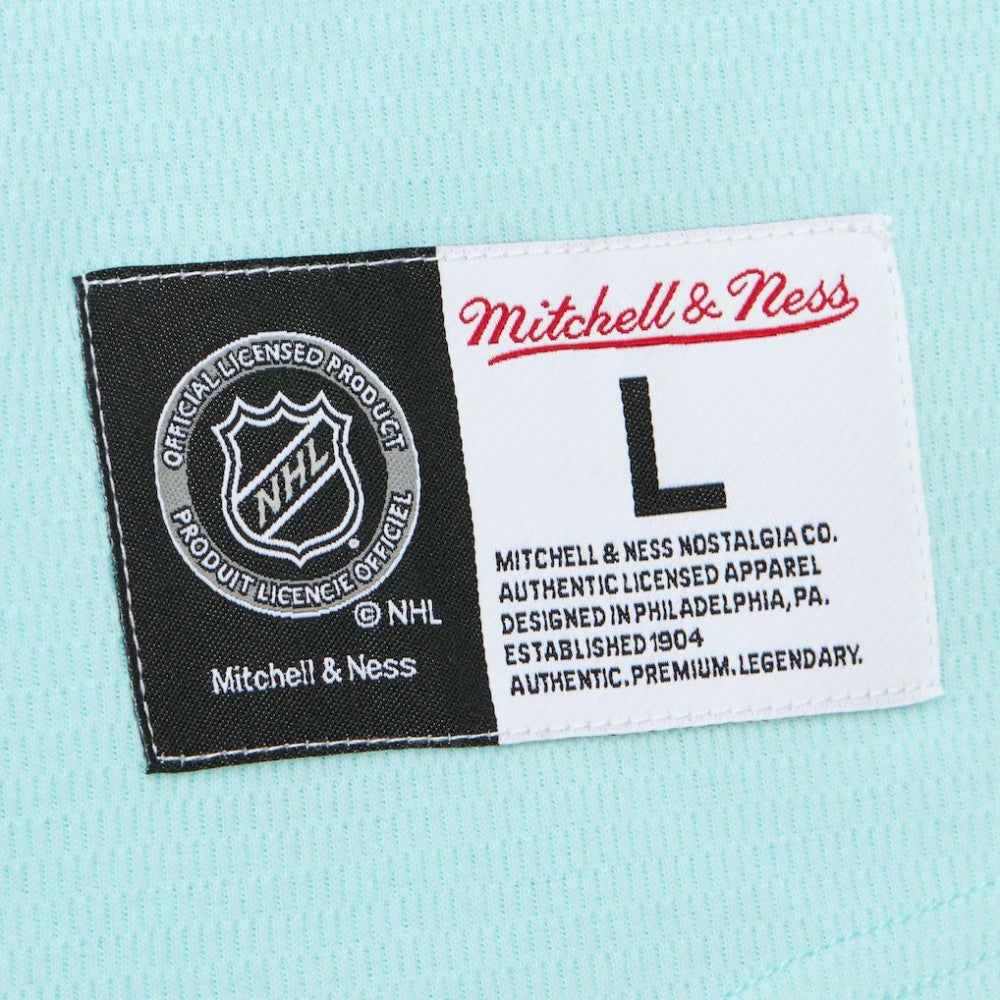 Seattle Kraken Mitchell & Ness Thermal Henley Long Sleeve T-Shirt - Light Blue - NHL