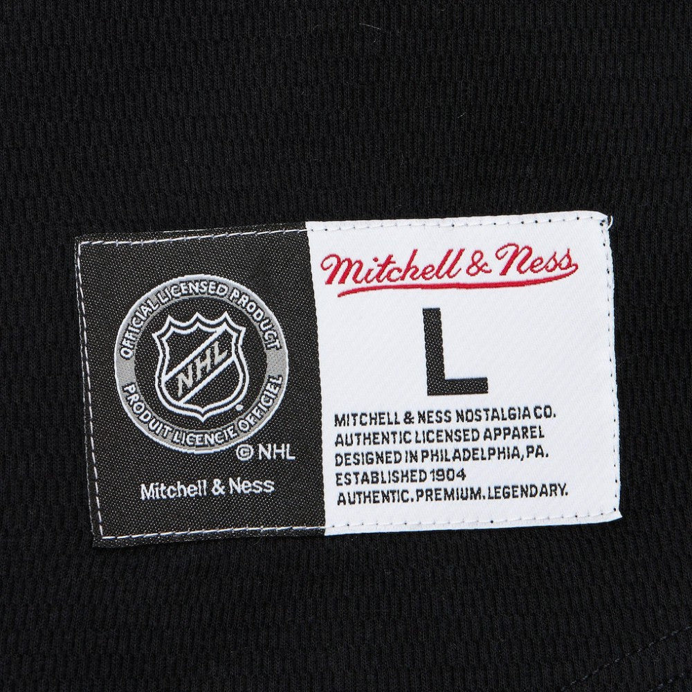 Boston Bruins Mitchell & Ness Thermal Henley Long Sleeve T-Shirt - Black - NHL