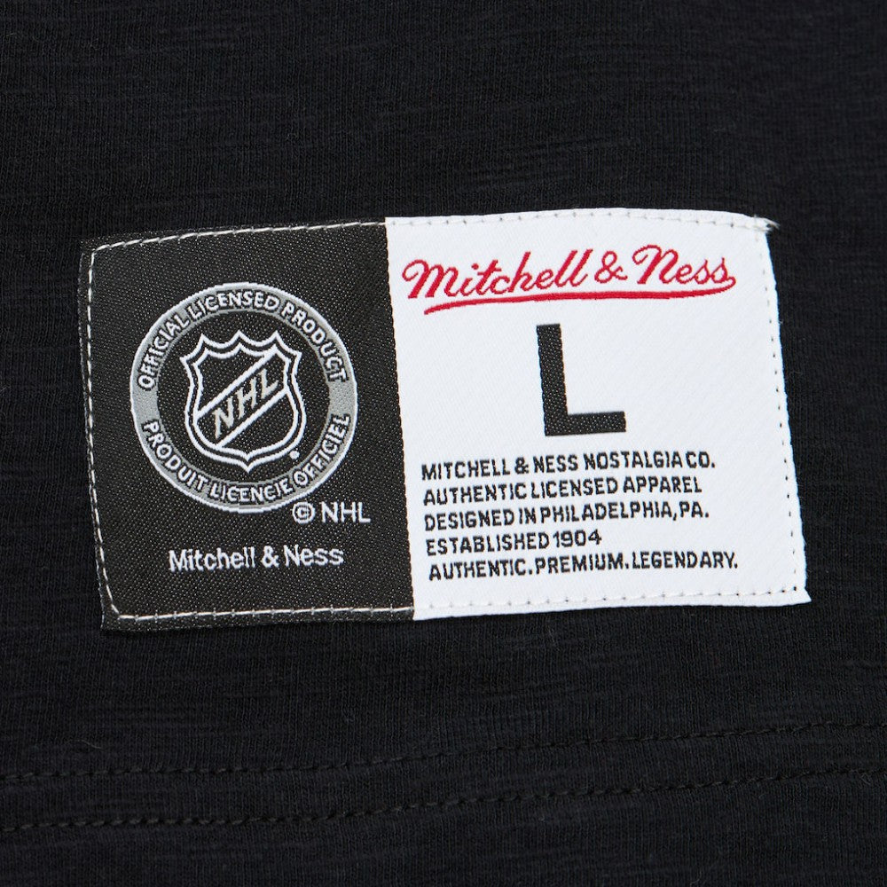 Carolina Hurricanes Mitchell & Ness Legendary Slub Raglan Long Sleeve T-Shirt - Black/Red - NHL