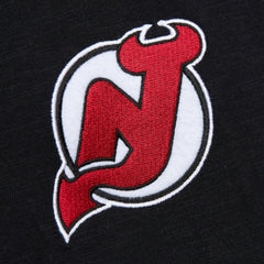 New Jersey Devils Mitchell & Ness Legendary Slub Raglan Long Sleeve T-Shirt - Black/Red - NHL