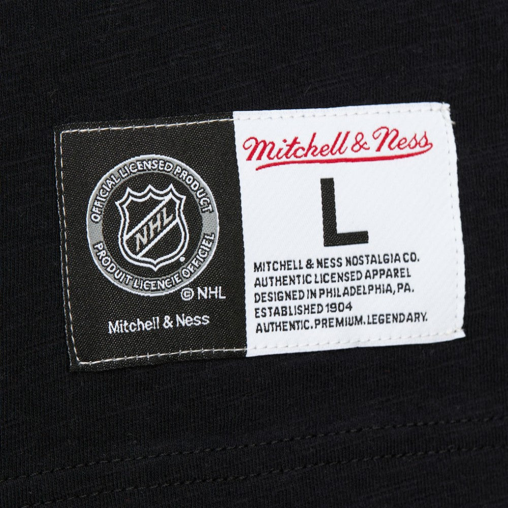 New Jersey Devils Mitchell & Ness Legendary Slub Raglan Long Sleeve T-Shirt - Black/Red - NHL