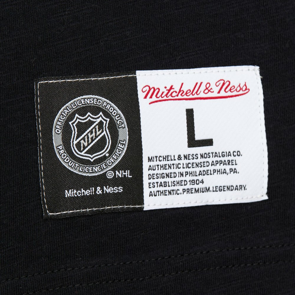 San Jose Sharks Mitchell & Ness Legendary Slub Raglan Long Sleeve T-Shirt - Black/Teal - NHL