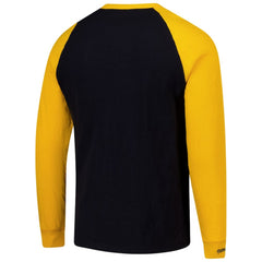 Pittsburgh Penguins Mitchell & Ness Legendary Slub Raglan Long Sleeve T-Shirt - Black/Gold - NHL