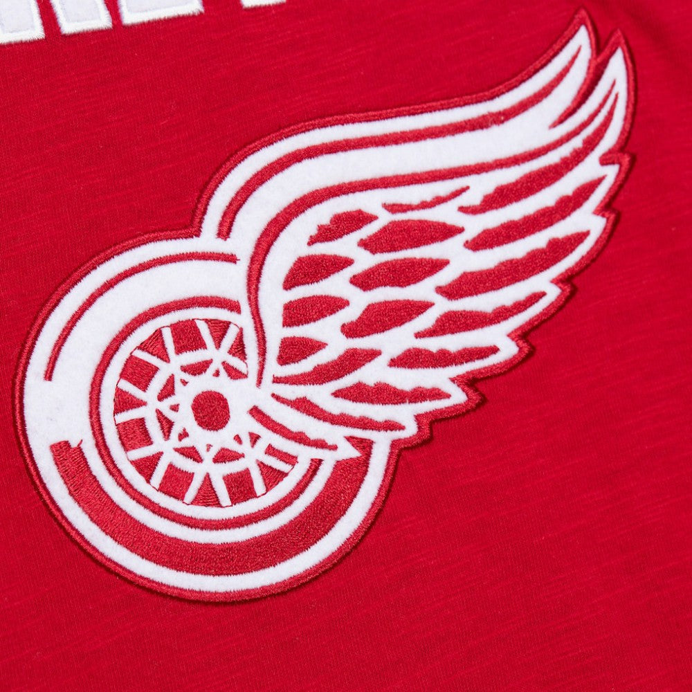 Detroit Red Wings Mitchell & Ness Legendary Slub Raglan Long Sleeve T-Shirt - Red/Black - NHL