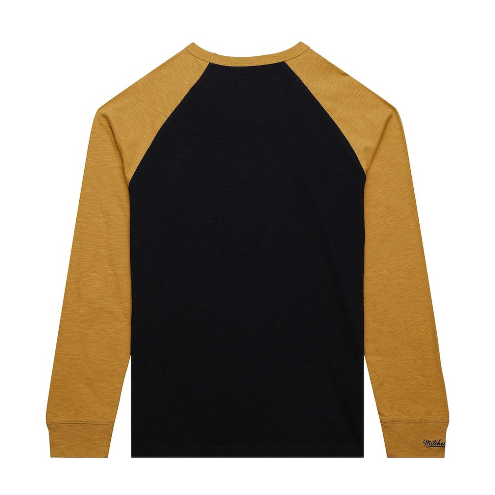 Vegas Golden Knights Mitchell & Ness Legendary Slub Raglan Long Sleeve T-Shirt - Black/Gold - NHL