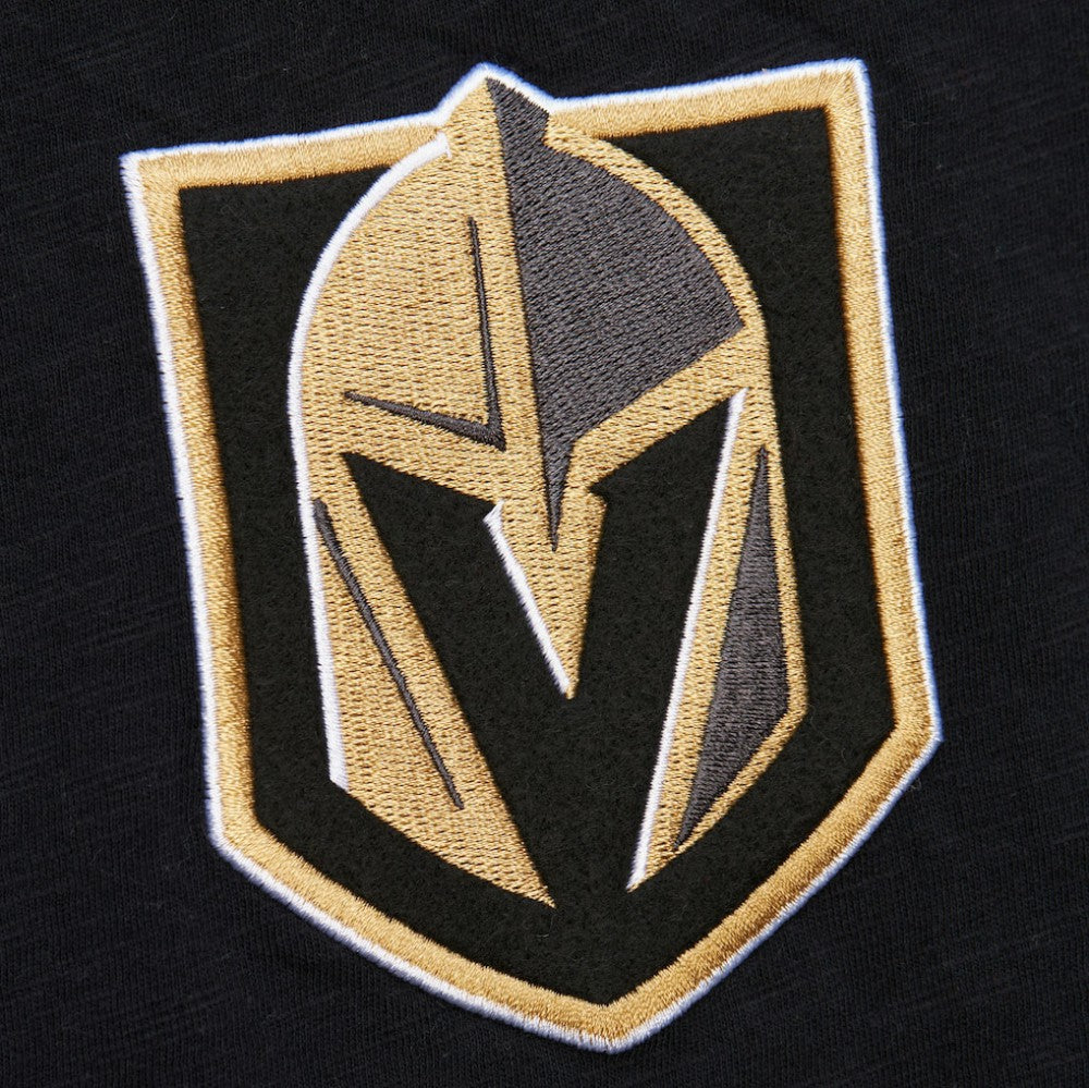 Vegas Golden Knights Mitchell & Ness Legendary Slub Raglan Long Sleeve T-Shirt - Black/Gold - NHL