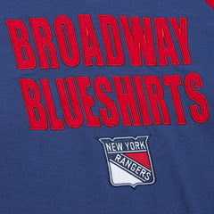 New York Rangers Mitchell & Ness Legendary Slub Raglan Long Sleeve T-Shirt - Blue/Red - NHL