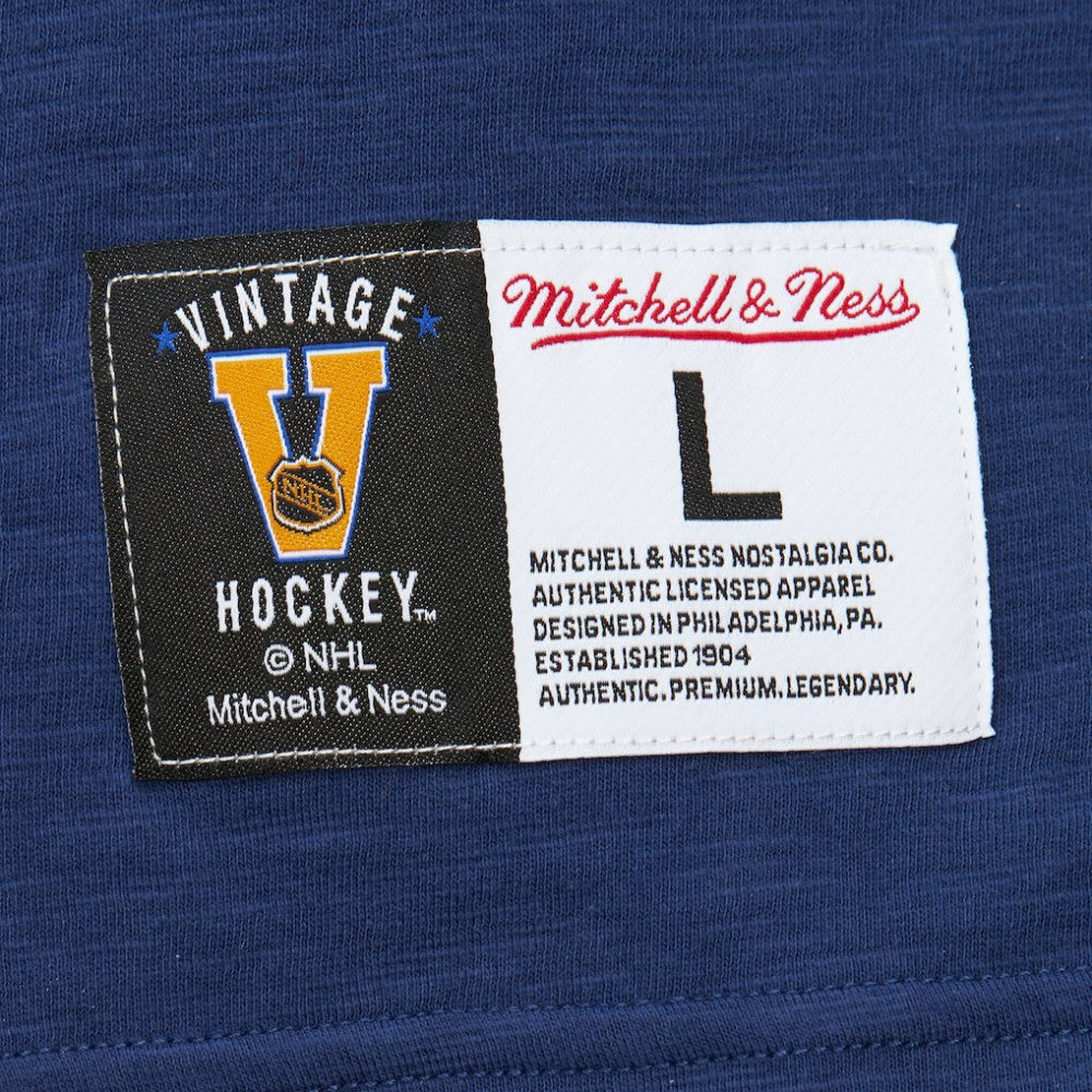 New York Rangers Mitchell & Ness Legendary Slub Raglan Long Sleeve T-Shirt - Blue/Red - NHL
