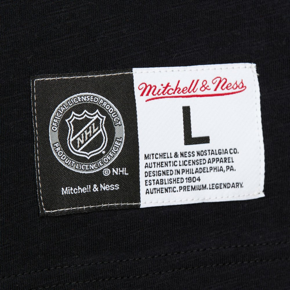 Chicago Blackhawks Mitchell & Ness Legendary Slub Raglan Long Sleeve T-Shirt - Black/Red - NHL
