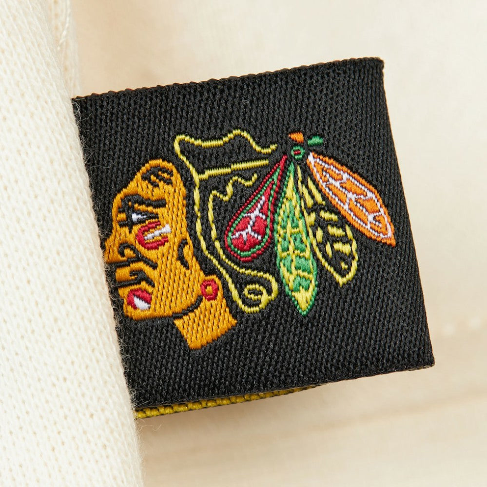 Chicago Blackhawks Mitchell & Ness Women's Logo 3.0 Pullover Sweatshirt - Cream - NHL
