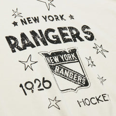 New York Rangers Mitchell & Ness Women's Logo 3.0 Pullover Sweatshirt - Cream - NHL