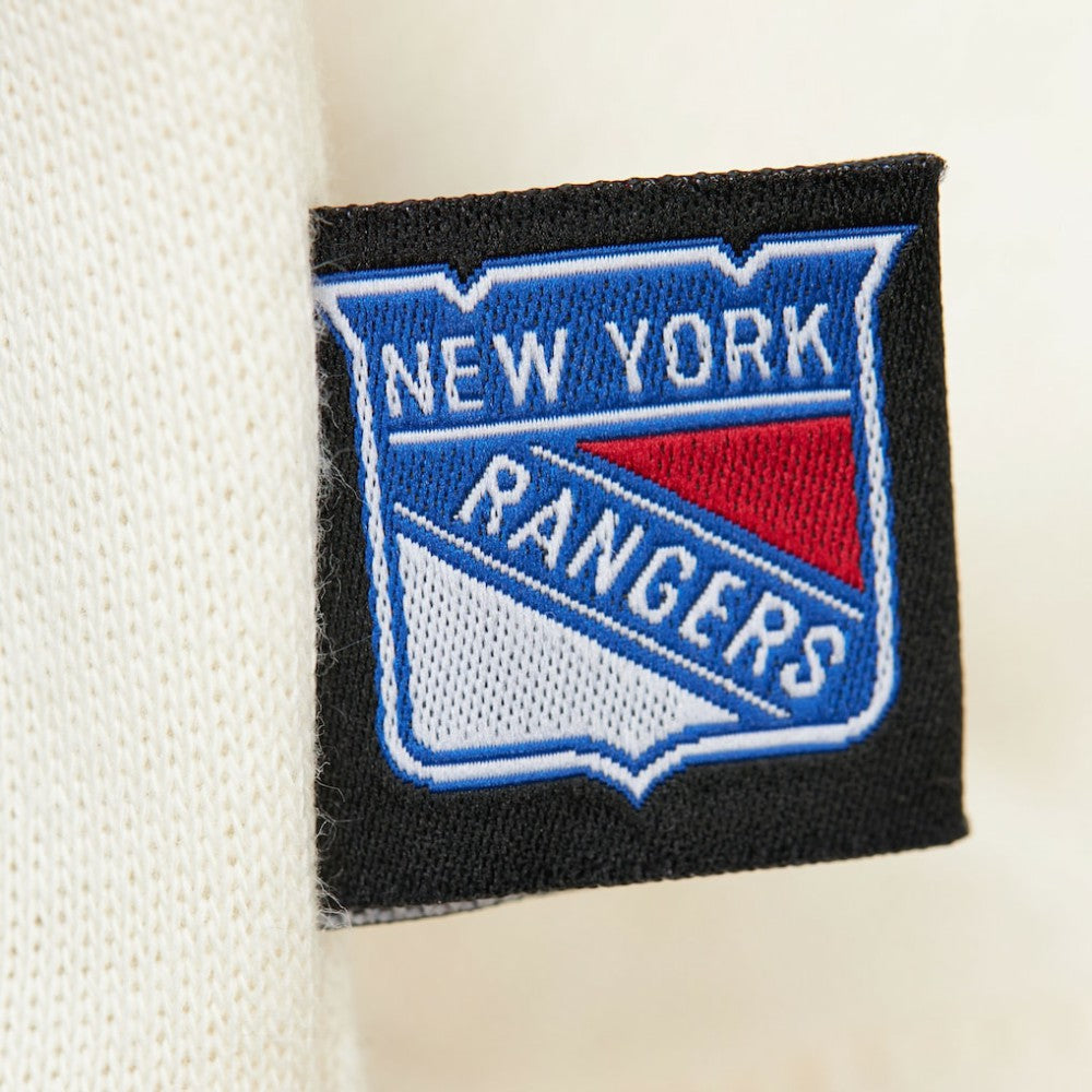 New York Rangers Mitchell & Ness Women's Logo 3.0 Pullover Sweatshirt - Cream - NHL