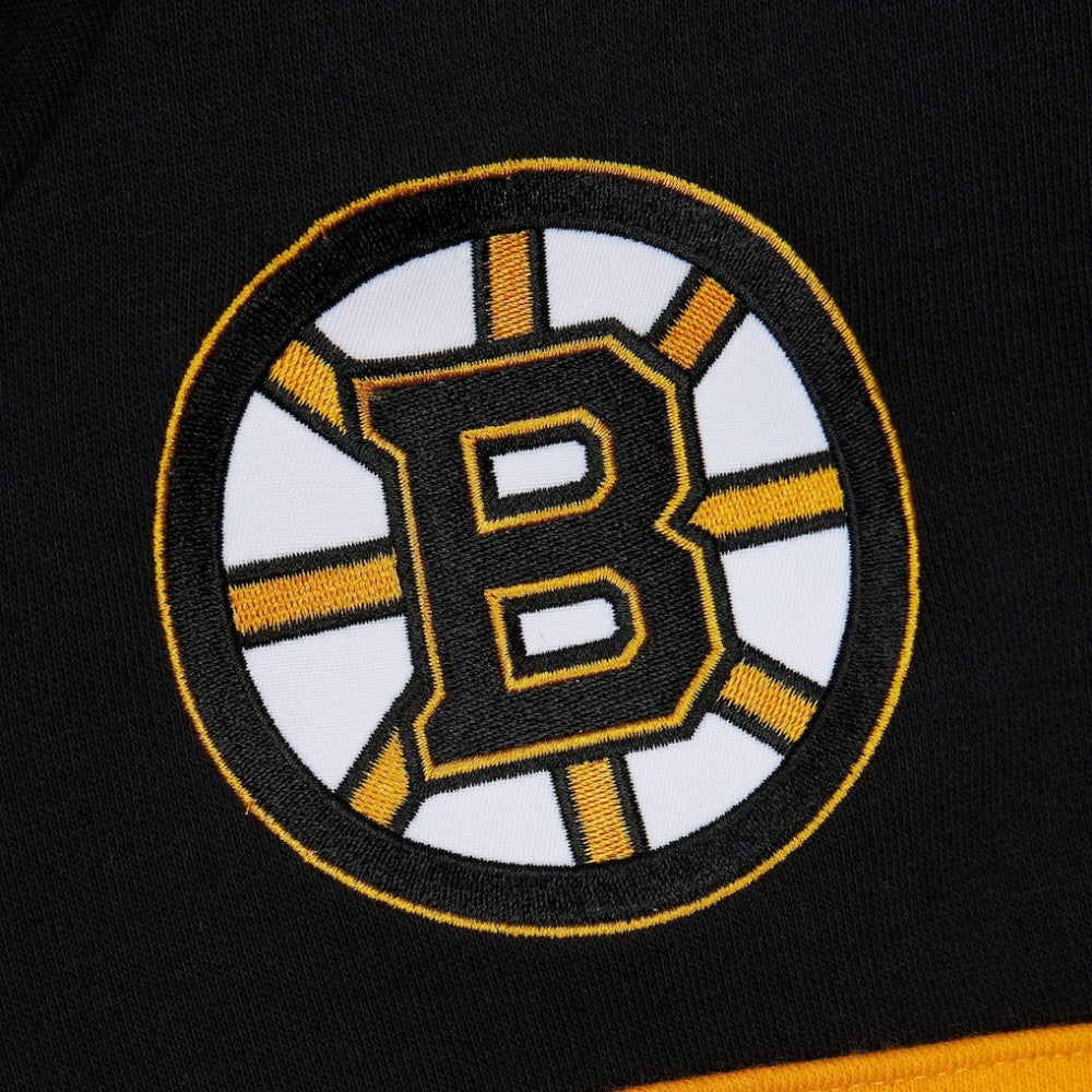 Boston Bruins Mitchell & Ness Head Coach Slogan Pullover Hoodie - Black - NHL