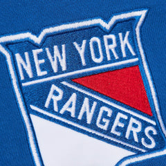 New York Rangers Mitchell & Ness Head Coach Slogan Pullover Hoodie - Blue - NHL