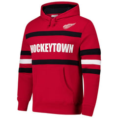 Detroit Red Wings Mitchell & Ness Head Coach Slogan Pullover Hoodie - Red - NHL