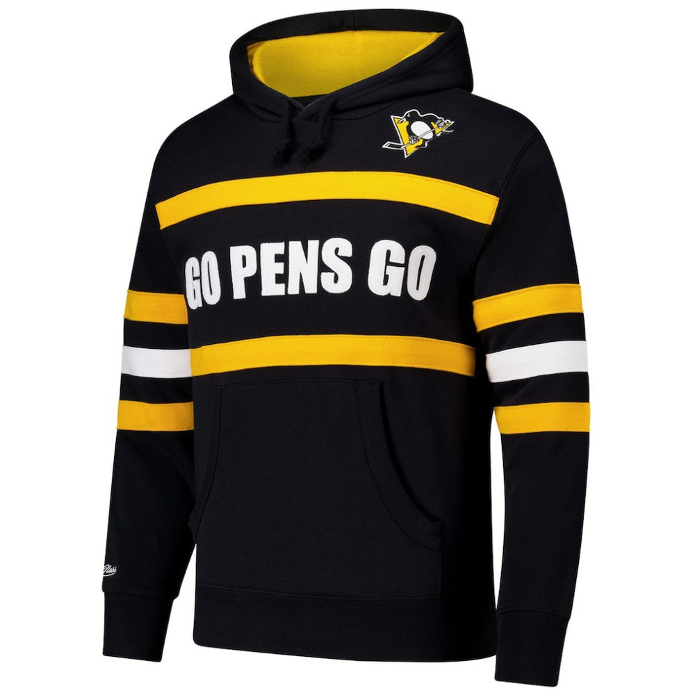 Pittsburgh Penguins Mitchell & Ness Head Coach Slogan Pullover Hoodie - Black - NHL