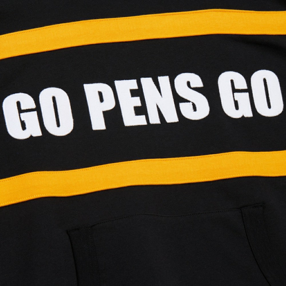 Pittsburgh Penguins Mitchell & Ness Head Coach Slogan Pullover Hoodie - Black - NHL