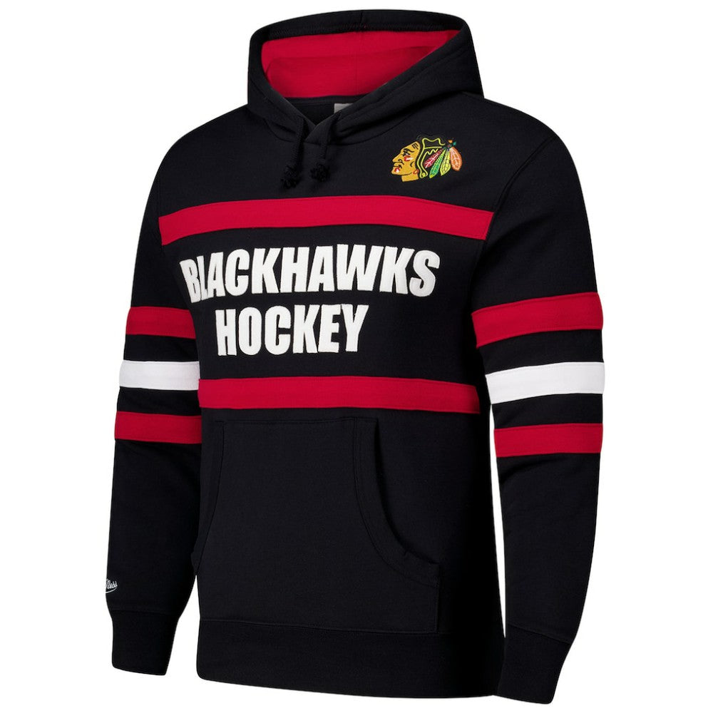 Chicago Blackhawks Mitchell & Ness Head Coach Slogan Pullover Hoodie - Black - NHL