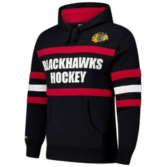 Chicago Blackhawks Mitchell & Ness Head Coach Slogan Pullover Hoodie - Black - NHL
