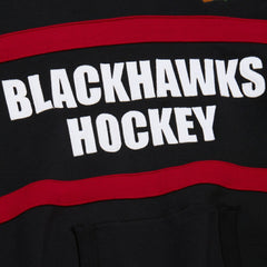 Chicago Blackhawks Mitchell & Ness Head Coach Slogan Pullover Hoodie - Black - NHL