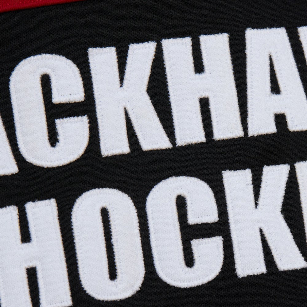 Chicago Blackhawks Mitchell & Ness Head Coach Slogan Pullover Hoodie - Black - NHL