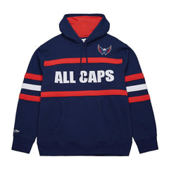 Washington Capitals Mitchell & Ness Head Coach Slogan Pullover Hoodie - Navy - NHL